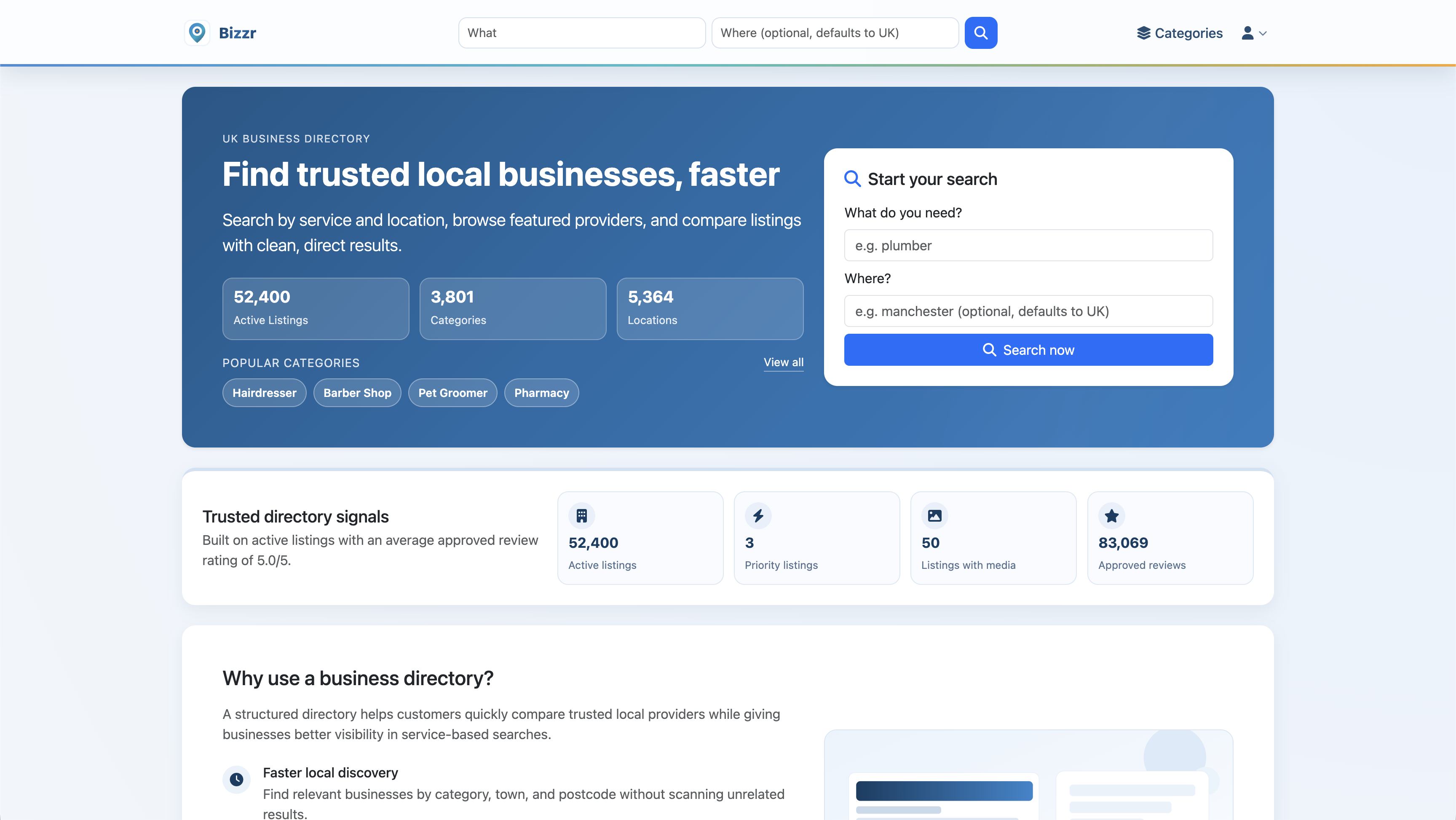 Bizzr launches faster local search